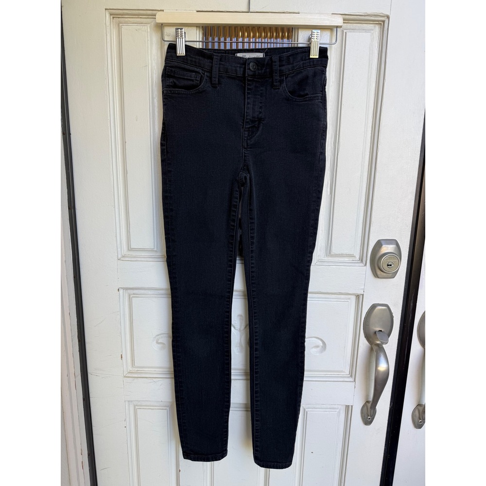 Madewell Roadtripper High Rise Skinny Jeans Faded Black Size 25